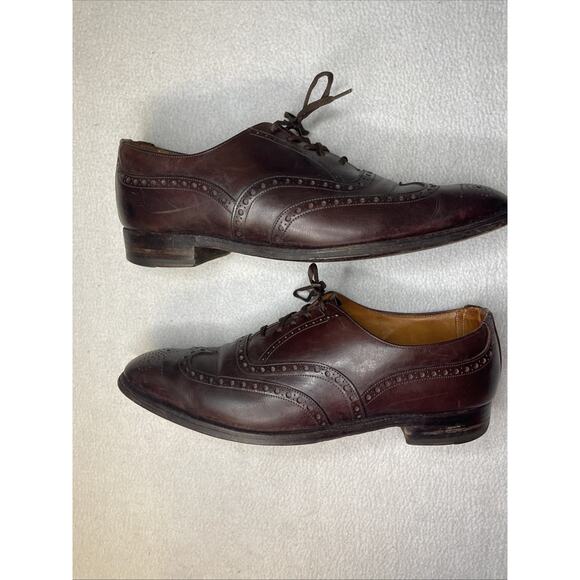 Vtg Brooks Brothers Devon England Men\'s Wingtip Dress Shoes Brown Leather 11.5 main image 5